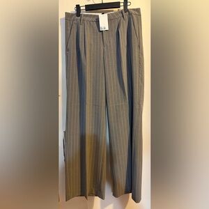 Brand New H&M Wide Leg Striped Pants. Size 8